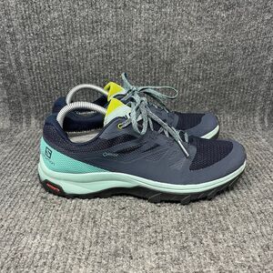 Salomon Outline Low Gore-Tex Trail Hiking Running Shoes Blue Women’s Size 10